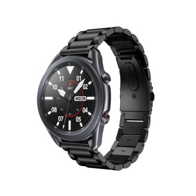 Curea Ceas Tech Stainless Compatibila Cu Samsung Galaxy Watch 3, 41mm , Negru